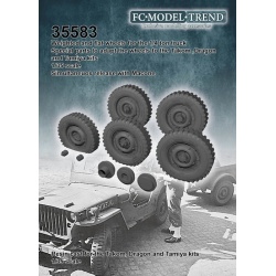 FC MODEL TREND 35583, Jeep, weighted wheels + flat wheel, SCALE 1/35