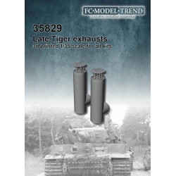 FC MODEL TREND 35829, Tiger exhausts, late model, 3d printed for ALL kits, 1/35