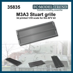 FC MODEL TREND 35835, M3A3 Stuart grille for AFV kits, 3d printed, 1/35