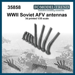 FC MODEL TREND 35858 , WWII Soviet AFV antennas, 3d printed, 1/35