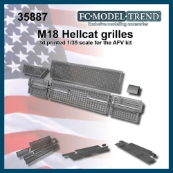 FC MODEL TREND 35887, Hellcat SPG mesh grilles for AFV kit, 3d printed, 1/35