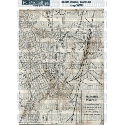 FC MODEL TREND 36305, Self adhesive paper base, German map of Kursk WWII