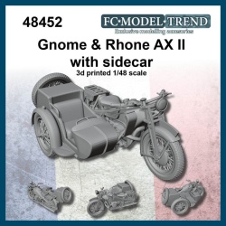FC MODEL TREND 48452, Gnome & Rhone AX II with sidecar, 1/48 Scale.