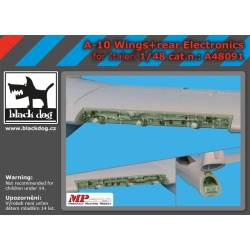 BLACK DOG A48091, A-10 wings + rear electronics, SCALE 1:48
