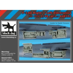F-14 D right + left electronics for AMK, cat.n.:A48102 , BLACK DOG, 1:48