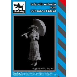 Lady with umbrella WW I (1FIGURE), cat.n.: F32093, BLACK DOG, 1:32