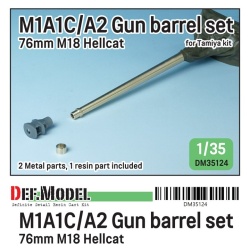 DEF. MODEL ,DM35124, US M18 TD M1A1C/A2 Gun barrel set for Tamiya kit,1:35