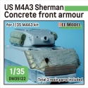 DEF. MODEL, DM35122,WWII US M4A3 Sherman Concrete front armour for 1/35 M4A3 kit,1:35