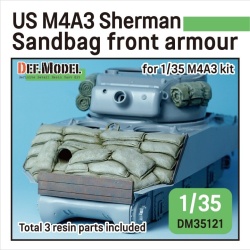 DEF. MODEL, DM35121,WWII US M4A3 Sherman Sandbag front armour for 1/35 M4A3 kit,1:35