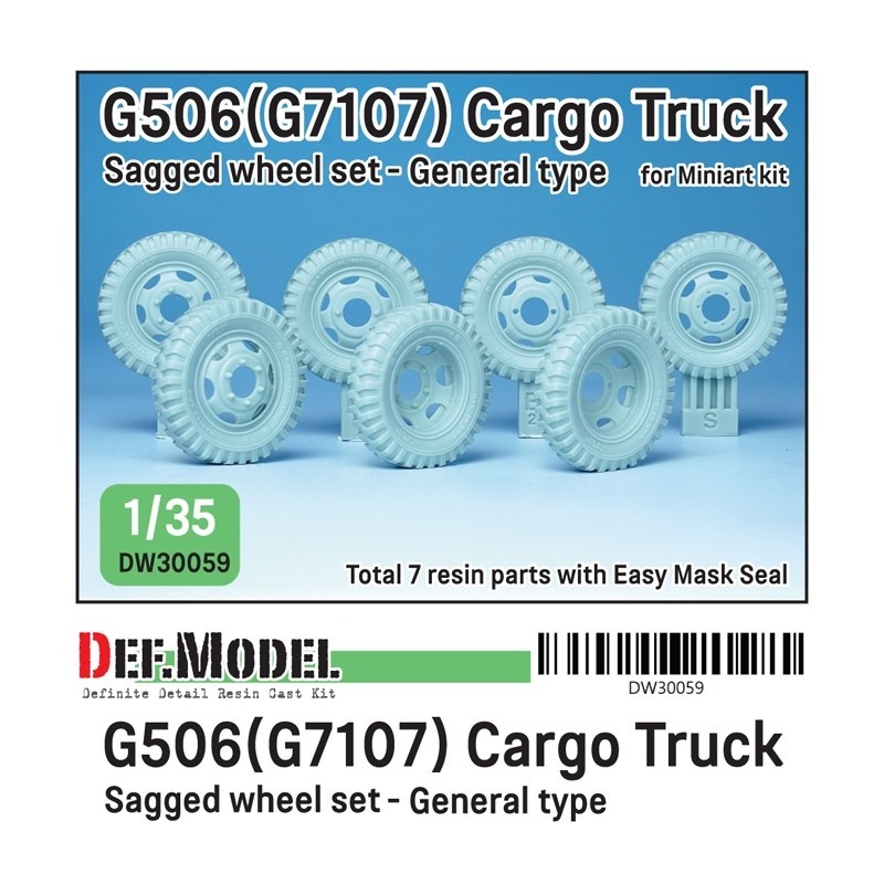 US G506(G7107) Cargo Truck wheel set- General type , DEF Model DW30059, 1/35