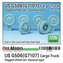 US G506(G7107) Cargo Truck wheel set-General type(ICM), DEF Model DW30063, 1/35