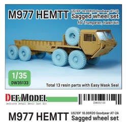 M977 HEMTT Goodyear AT2A Sagged Wheel set (for Italeri, DEF Model DW35133, 1/35