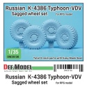 Russian  K-4386 Typhoon-VDV Sagged wheel set  (for RPG model 1/35), DEF Model DW35136, 1/35