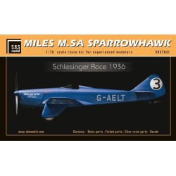 S.B.S Models, 1:72, 7031,Miles M.5A Sparrowhawk 'Schlesinger Race' full RESINkit