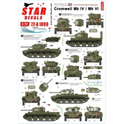 Star Decals, 72-A1099  British Cromwell Mk IV / VI From Normandy to Germany, 1/72