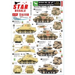 Star Decals, 72-A1100  British 9th Armoured Division. Africa, Palestine and Syria, 1/72