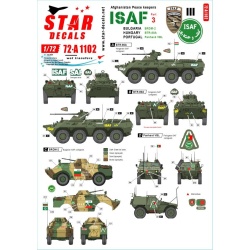 Star Decals, 72-A1102, ISAF-Afghanistan NO 3. Peacekeepers from Bulgaria, Hungary and Portugal., 1/72