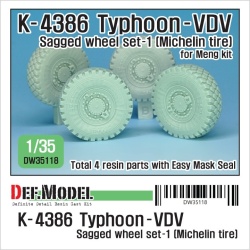 DEF.MODEL DW35118, Russian K-4386 Typhoon-VDV Sagged wheel set-1 (for MENG,1:35