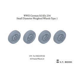 P35-101, Sd.Kfz.234 Small Diam. Weigh. Wheels Type.1 (3D Printed), ETMODEL, 1/35
