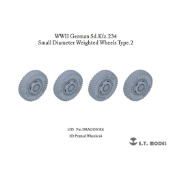 P35-102, Sd.Kfz.234 Small Diam. Weigh. Wheels Type.2 (3D Printed), ETMODEL, 1/35