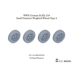 P35-104, Sd.Kfz.234 Small Diam. Weigh. Wheels Type.4 (3D Printed), ETMODEL, 1/35