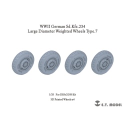 P35-107, Sd.Kfz.234 Large Diam. Weigh. Wheels Type.7 (3D Printed), ETMODEL, 1/35