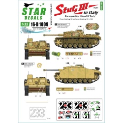 Star Decals 16-D1009, DECAL FOR StuG III in Italy SET 1. Sturmgeschutz III Ausf G 'Early', 1:16