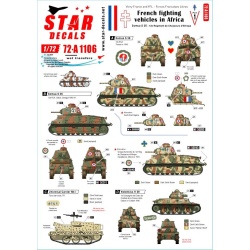 Star Decals 72-A1106, DECAL FOR French Fighting Vehicles in Africa SET 1, 1/72