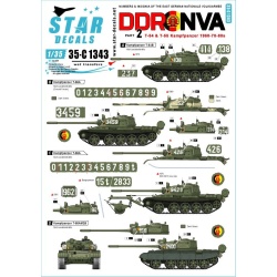 Star Decal 35-C1343, DDR - NVA NO 2. Numbers & insignia of the East German ,1/35