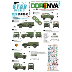 Star Decal 35-C1345, DDR - NVA NO 4. Numbers & insignia of the East German ,1/35