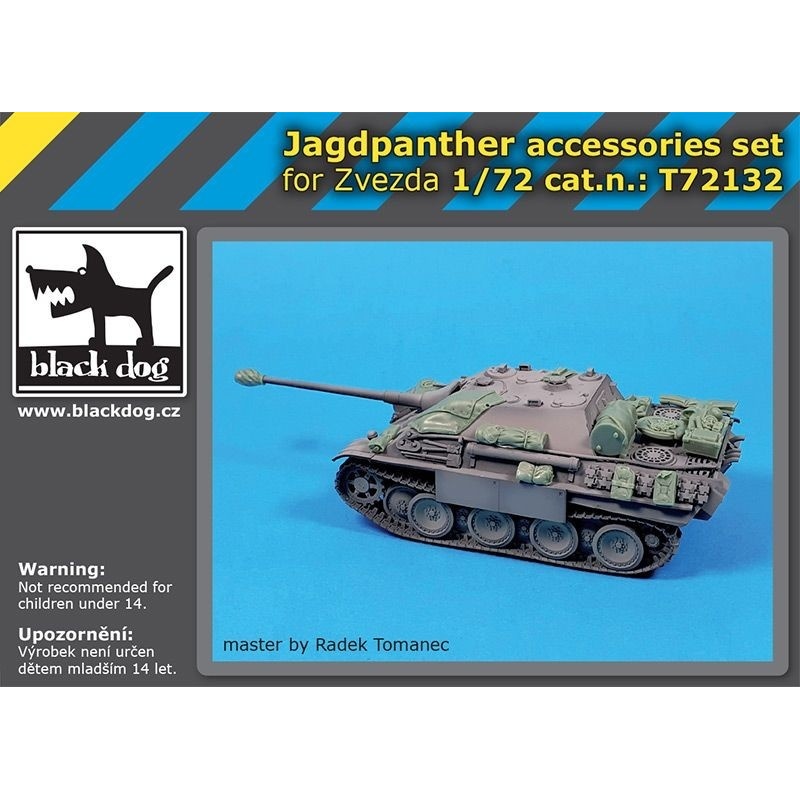 T72132, Jagdpanther accessories set, BLACK DOG, SCALE 1:72