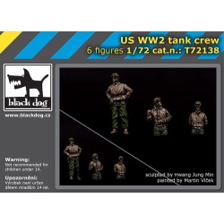 T72138, US WW II tank crew (6 FIGURES), BLACK DOG, SCALE 1:72
