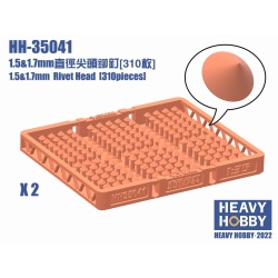 HH-35041 1.5&1.7mm Rivrt Head (310 pieces). HEAVY HOBBY, 1:35