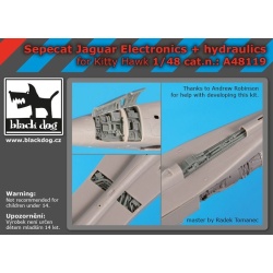 A48119, Sepecat Jaguar electronics+hydraulics (for KITTY HAWK), BLACK DOG, 1:48