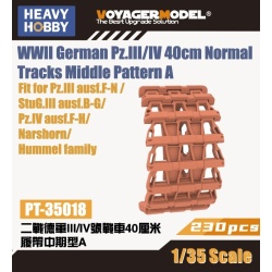HEAVY HOBBY PT-35018, Pz.III/IV 40cm Tracks Middle Pattern A, 3D printed , 1/35