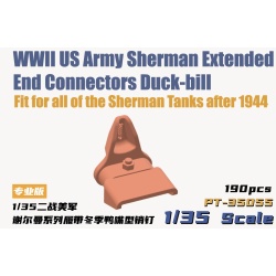 HEAVY HOBBY PT-35055,Sherman Extended End Connectors Duck-bill, 3D printed, 1/35