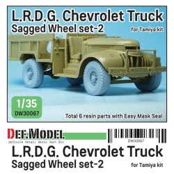 DEF.MODEL, British L.R.D.G. Chevrolet Truck Sagged wheel set (2) DW30067, 1:35