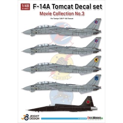 DEF.MODEL, JD48001, F-14A Tomcat 1/48 Decal set - Movie Collection No.3  JEIGHT design JD48001, 1:48
