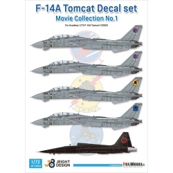 DEF.MODEL, JD72004, F-14A Tomcat Decal set - Movie Collection No.1  JEIGHT design, 1:72