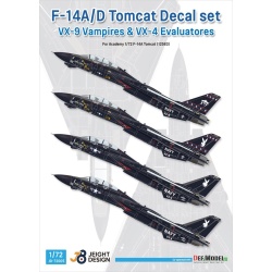 DEF.MODEL, JD72005, F-14A/D VX-4 & VX-9 decal set  JEIGHT design, 1:72