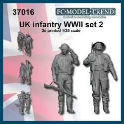 FC MODEL TREND 37016, UK soldiers WWII set 2, 1/35 scale. 3d printed, 1/35