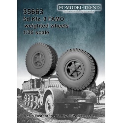 FC MODEL TREND 35663, Sd.Kfz. 9 Famo, weighted wheels for the Tamiya kit, 1/35