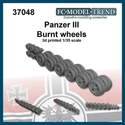 FC MODEL TREND 37048, Panzer III burnt wheels, 3d printed, 1/35