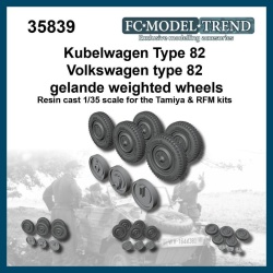 FC MODEL TREND 35839, Kubelwagen weighted wheels, 3d printed, 1/355