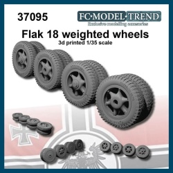 FC MODEL TREND 37095 Flak 18, weighted wheels 3d printed, 1/35