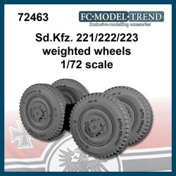 FC MODEL TREND 72463, Sd.Kfz. 221/222/223 weighted wheels, 3d printed , 1/72