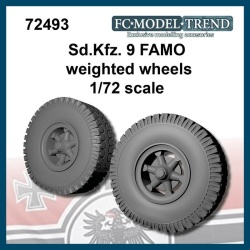 FC MODEL TREND 72493, Sdkfz 9 Famo weighted wheels, 3d printed , 1/72