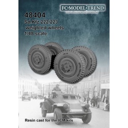 FC MODEL TREND 48404, Sd.Kfz. 221/222/223 weighted wheels, 1/48 Scale.