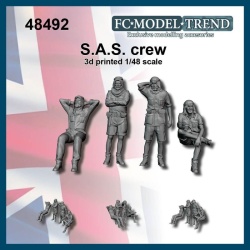 FC MODEL TREND 48492, S.A.S. WWII jeep crew, 1/48 Scale.