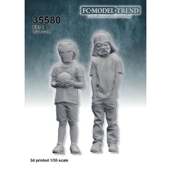 FC MODEL TREND 35580,Kids with masks 1, 1/35